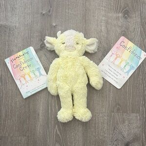 Slumberkins Yellow Yak Plush + book + card